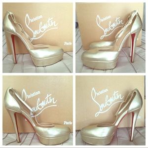 FLASH SALE Christian Louboutin Gold Platform Heels